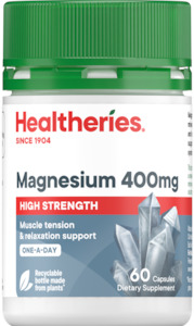 Healtheries Magnesium 400mg High Strength Caps