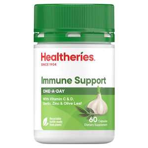 Healtheries: Healtheries Immune Support with Vitamin C & D, Zinc & Olive Leaf