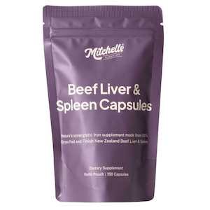 Mitchells Nutrition: Mitchells Nutrition Beef Liver & Spleen Capsules Refill Pouch