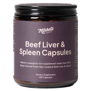 Mitchells Nutrition Beef Liver & Spleen Capsules