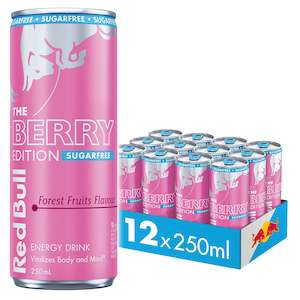 Energy Drinks: Red Bull Energy Drink Sugarfree Berry Edition 250ml