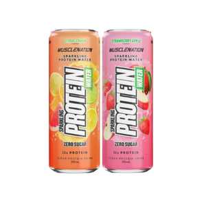 Best Selling Supplements: 2x Muscle Nation Sparkling Protein Water Drink *Gift*