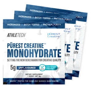 3x Athletech Purest Creatine Monohydrate Sample Sachets *Gift*