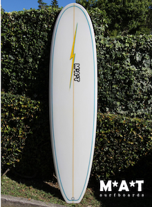 M A T Mini-Mal 7’6″ Surfboard Lightning Bolt