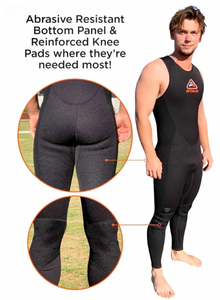 Adrenalin Tuff 3/2mm Black Long John Wetsuit