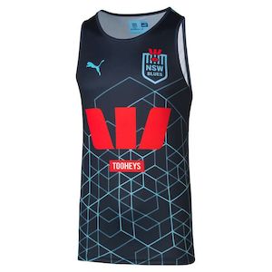 State Of Origin Merchandise: PUMA NSW BLUES TRAINING SINGLET 2024