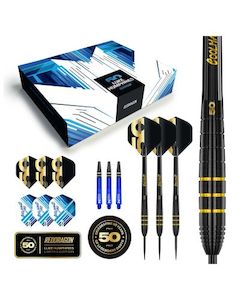 Steel Tip Darts: RED DRAGON LUKE HUMPHRIES 50 YEAR PLAYER EDITION DART SET