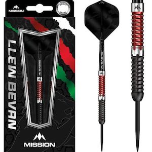 Steel Tip Darts: MISSION LLEW BEVAN 90% TUNGSTEN