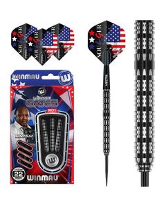 Steel Tip Darts: WINMAU LEONARD GATES 90% TUNGSTEN
