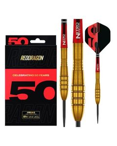 Steel Tip Darts: RED DRAGON GOLDEN VIRGIN 5 90% TUNGSTEN | 50 YEAR LTD EDITION