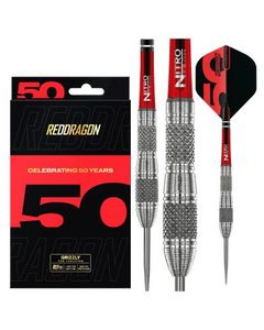 Steel Tip Darts: RED DRAGON GRIZZLY 4 90% TUNGSTEN | 50 YEAR LTD EDITION