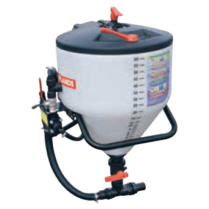 Chemical Mixing & Transfer: 60 L Chemical mixer and transfer hopper • Croplands Spray