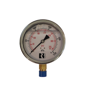Bottom Entry 3/8" Pressure Gauge 100mm 360psi • Croplands Spray