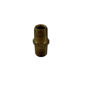 Brass Hex Nipple 1/4" • Croplands Spray