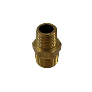 Brass Fittings: Brass Hex Nipple 3/4 x 1/2 • Croplands Spray