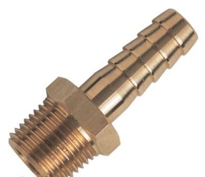 Brass Coupler/Hose tails: 1/4 BSP Male Thread Hose tail with 10mm tail