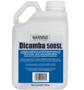 Chemicals: Dicamba 500SL herbicide 20L