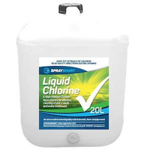 Spraysmart Chemicals: SpraySmart Liquid Chlorine high strength 20L