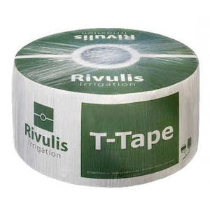 Irrigation Pipe: T-tape Drip Tape 8ml wall x 150mm spacing x 2300M roll 16mm ID