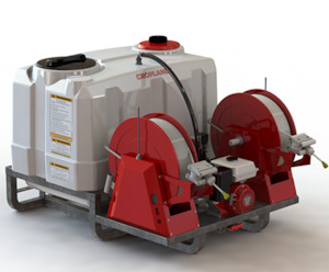 Traymount Sprayers: Deckmount Sprayer 600L, with 46.3L/min pump & Twin 100M Retraspray Reel