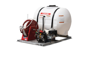 Traymount Sprayers: Deck mount sprayer 600L,+pump + 100M Retraspray reel