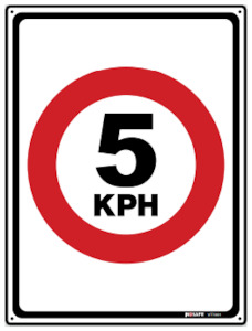 Signage: Sign 5kph 225x300mm