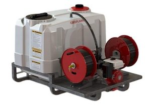 Deckmount Sprayer 600L, with 46.3L/min pump & Twin 30M Spray Reel