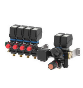 Brands: Arag Orchard 2 section valve bank with Orion flow meter