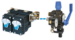Ba Pumps Sprayers: Bertolini Regulating Valve & on/off motor, 12v blue band.