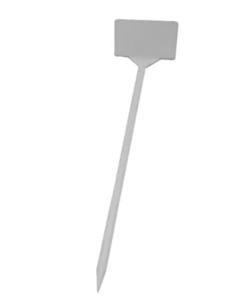 Plant Label 325mm high, Tag 50x90mm White