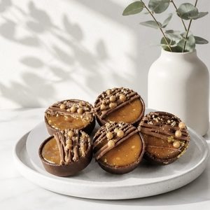 Caramel or Chocolate Tarts 6pc Spread The Love Catering North Shore Auckland