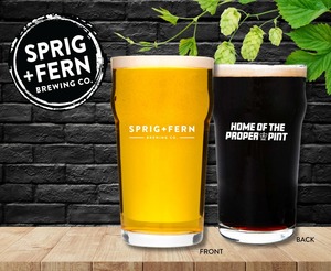 Sprig + Fern Proper Pint Glass 568ml