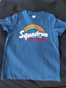Apparel: Cotton Blue-Tee Kids Rainbow