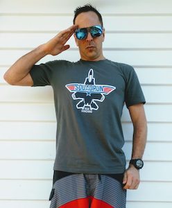 Cotton Charcoal-Tee RWB JetPlane