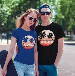 Cotton Tee Sunset Palm