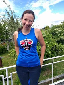 Women’s Active Singlet (Blue) (BigShield)