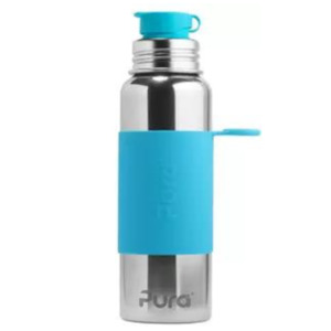 Pura Kiki Bottles: Pura Sport 850ml Aqua Sleeve Stainless Steel Bottle