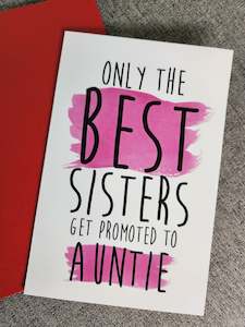 Gifts: Pregnancy announcement card for a new Auntie!