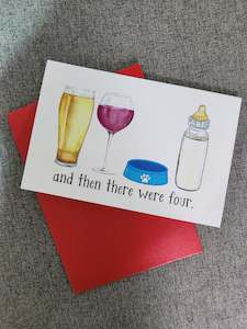 Baby congrats card for existing fur-baby parents!