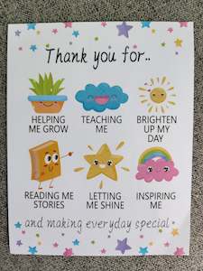 Fun gift label (sticker) for teachers