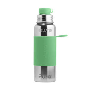 Pura Kiki Bottles: Pura Kiki 650ml Infant Stainless Steel bottle - INSULATED Moss sleeve