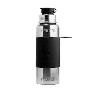 Pura Kiki 650ml Infant Stainless Steel bottle - INSULATED Black sleeve