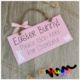 Personalised 'Easter Bunny Stop Here' sign (Small) squiggle-art