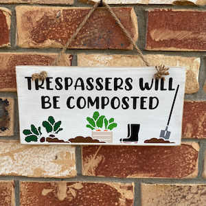 Products: Rustic signs - personalised for you squiggle-art