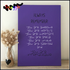 Products: Always Remember, You are Irreplaceable Inspirational sign squiggle-art