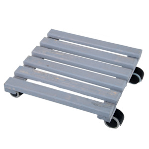 Garden Indoor: Plant Trolley Wooden Square Grey