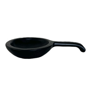 Organic Teak Tapas Bowl w/ Handle Yakisugi