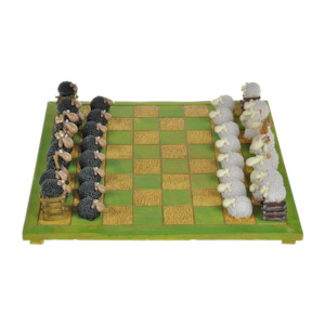 Kiwiana: Sheep vs Sheep Chess Set