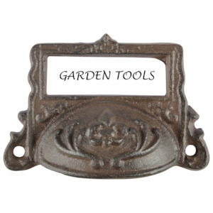 Cast Iron Draw Pull w/ Label Holder 3
