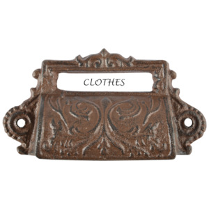 Cast Iron Draw Pull w/ Label Holder 2